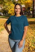 Ammetopp i myk bomull med elegant og feminin passform